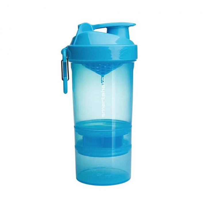 SmartShake Original2GO, 600 ml (Neon Blue) i gruppen Træningstilbehør / Flasker & Shakers hos Tillskottsbolaget (SMARTSHAKE001-8)