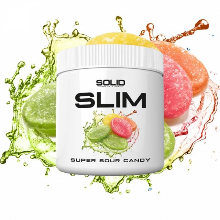 SOLID Nutrition SLIM, 240 g (Super Sour Candy) i gruppen Kosttilskud & Fødevarer / Vægttab / Fedtforbrænder hos Tillskottsbolaget (SOLID123-1)