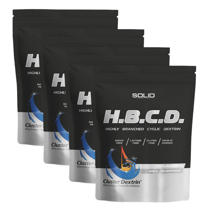 4 x SOLID Nutrition BLACK LINE H.B.C.D, 900 g i gruppen Kosttilskud & Fødevarer / Kulhydrater / Highly Branched Cyclic Dextrin hos Tillskottsbolaget (SOLID546612)