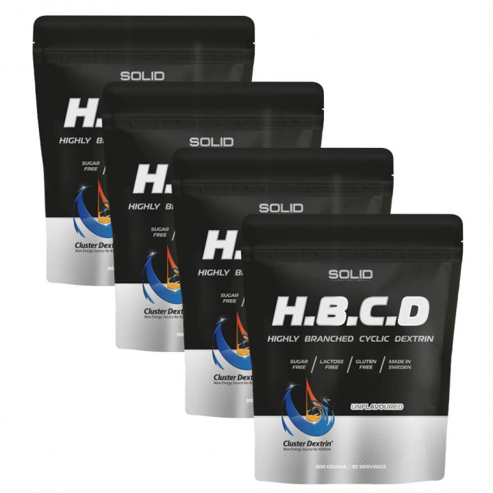 4 x SOLID Nutrition BLACK LINE H.B.C.D, 900 g i gruppen Kosttilskud & Fødevarer / Kulhydrater / Highly Branched Cyclic Dextrin hos Tillskottsbolaget (SOLID546612)