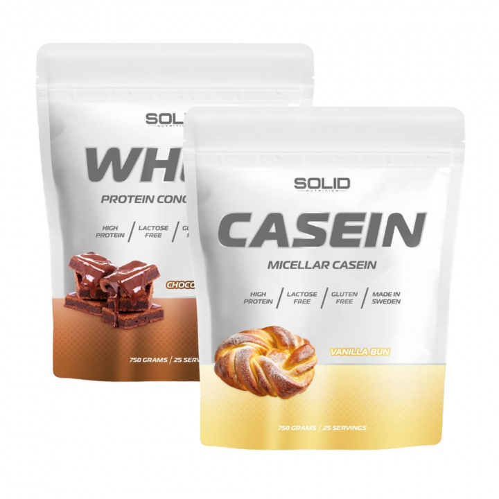 SOLID Nutrition Whey + Casein i gruppen Kosttilskud & Fødevarer / Proteinpulver / Kaseinprotein hos Tillskottsbolaget (SOLID56637)