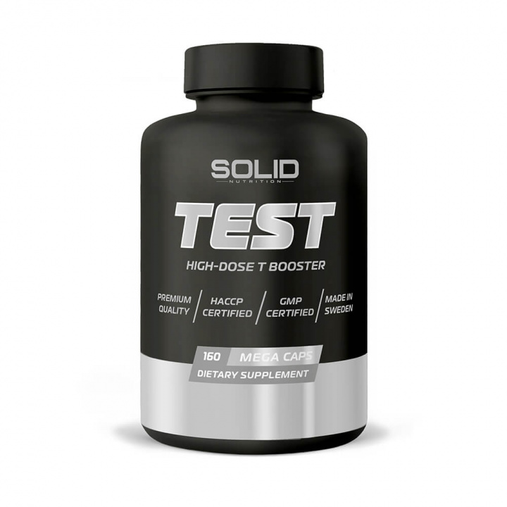 SOLID Nutrition BLACK LINE Test, 160 mega caps i gruppen Kosttilskud & Fødevarer / Muskelforøgelse / Testobooster hos Tillskottsbolaget (SOLID56734)