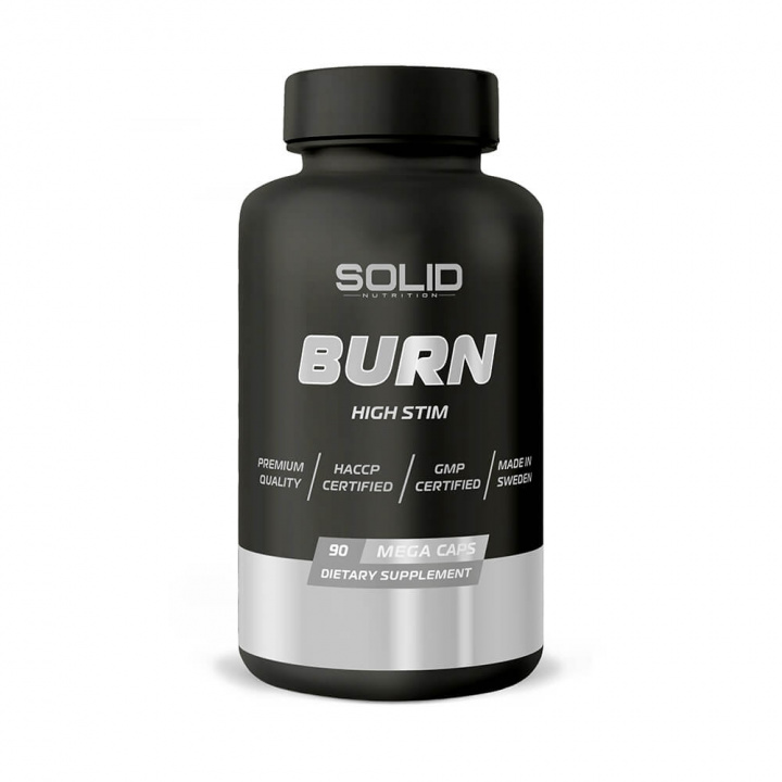 SOLID Nutrition BLACK LINE Burn, 90 mega caps i gruppen Kosttilskud & Fødevarer / Vægttab / Fedtforbrænder hos Tillskottsbolaget (SOLID65334)