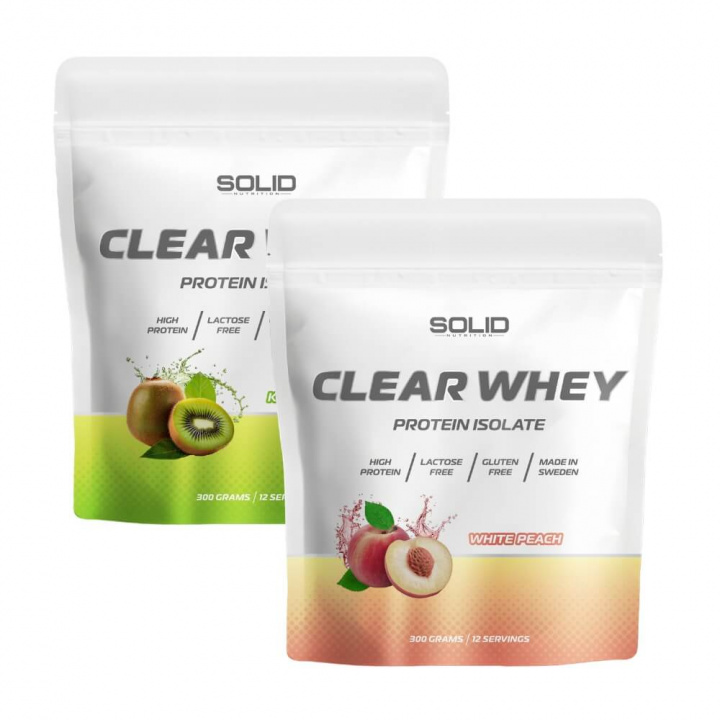 2 x SOLID Nutrition Clear Whey, 300 g i gruppen Kosttilskud & Fødevarer / Proteinpulver / Clear Whey hos Tillskottsbolaget (SOLID655664)