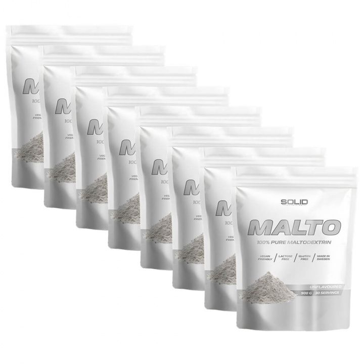 8 x SOLID Nutrition Maltodextrin, 900 g i gruppen Kosttilskud & Fødevarer / Kulhydrater / Maltodextrin hos Tillskottsbolaget (SOLID65735)