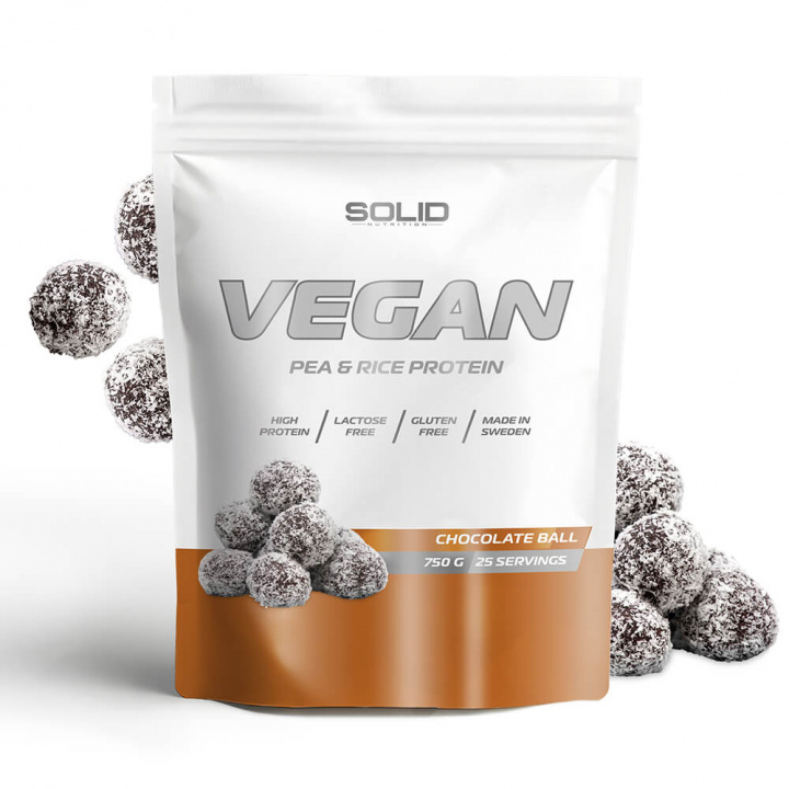 SOLID Nutrition Vegan, 750 g i gruppen Kosttilskud & Fødevarer / Proteinpulver / Isolatprotein hos Tillskottsbolaget (SOLID657433)