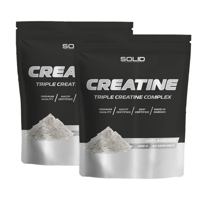 2 x SOLID Nutrition BLACK LINE Creatine, 400 g i gruppen Kosttilskud & Fødevarer / Kreatin / Kreatinblandinger hos Tillskottsbolaget (SOLID657678)
