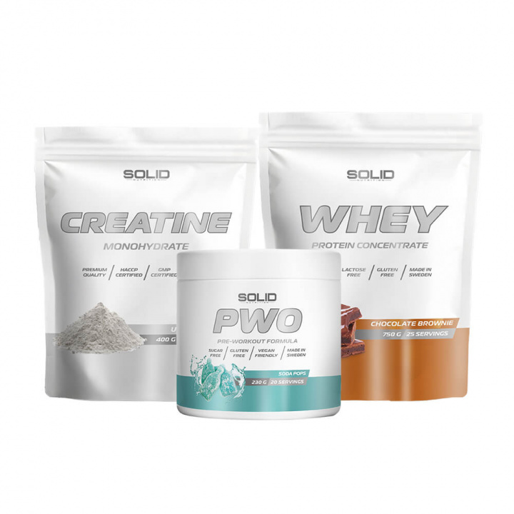 The Base Pack - Start i gruppen Kosttilskud & Fødevarer / Kreatin / Kreatinmonohydrat hos Tillskottsbolaget (SOLID66745665)