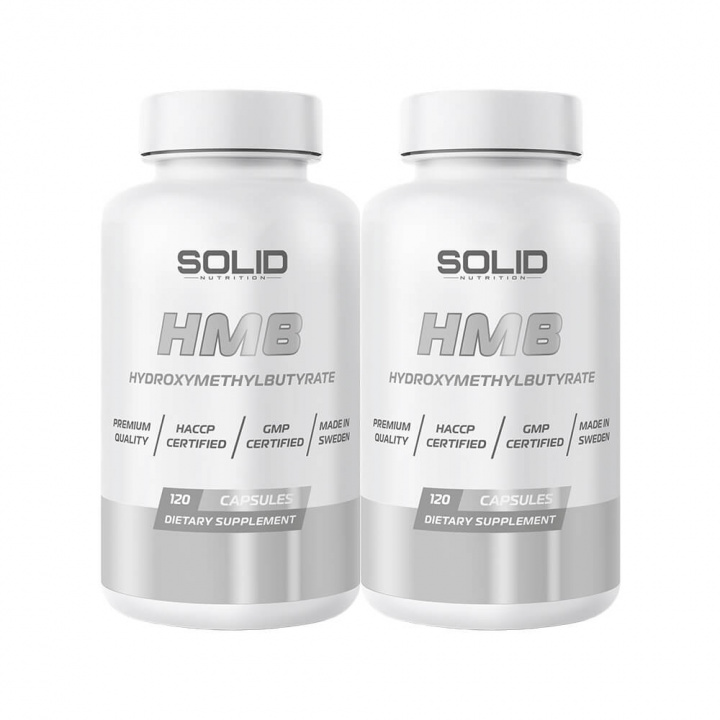 2 x SOLID Nutrition HMB, 120 caps i gruppen Kosttilskud & Fødevarer / Aminosyrer / HMB hos Tillskottsbolaget (SOLID6784)