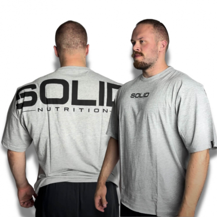 SOLID Nutrition Oversized Tee, grey/black i gruppen Træningstilbehør / Træningstøj hos Tillskottsbolaget (SOLID68524)