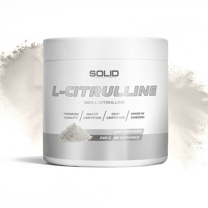 SOLID Nutrition L-Citrulline, 240 g i gruppen Kosttilskud & Fødevarer / Aminosyrer / Citrullin hos Tillskottsbolaget (SOLID752)