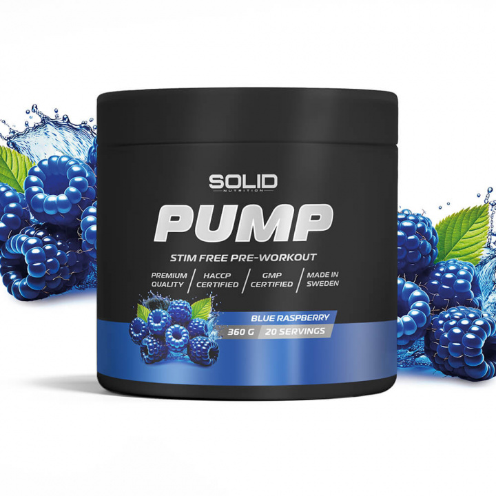 SOLID Nutrition BLACK LINE Pump, 360 g (Blue Raspberry) i gruppen Kosttilskud & Fødevarer / Præstationsforbedringer / Pump hos Tillskottsbolaget (SOLID7532-2)