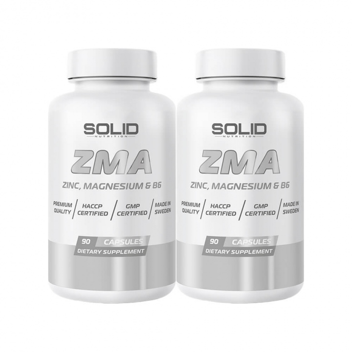 2 x SOLID Nutrition ZMA, 90 caps i gruppen Kosttilskud & Fødevarer / Sundhedskost / Søvn hos Tillskottsbolaget (SOLID7542)