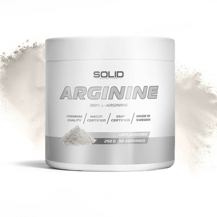 SOLID Nutrition Arginine, 250 g i gruppen Kosttilskud & Fødevarer / Aminosyrer / Arginin hos Tillskottsbolaget (SOLID7543)