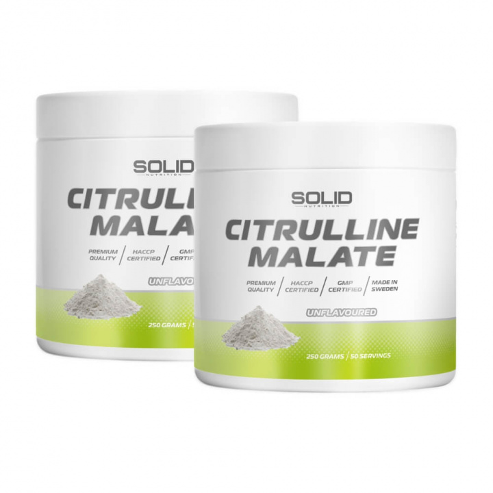 2 x SOLID Nutrition Citrulline Malate, 250 g i gruppen Kosttilskud & Fødevarer / Aminosyrer / Citrullin hos Tillskottsbolaget (SOLID75644)