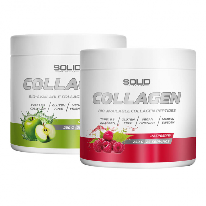 2 x SOLID Nutrition Collagen, 230 g i gruppen Kosttilskud & Fødevarer / Ledesundhed / Kollagen hos Tillskottsbolaget (SOLID7600)
