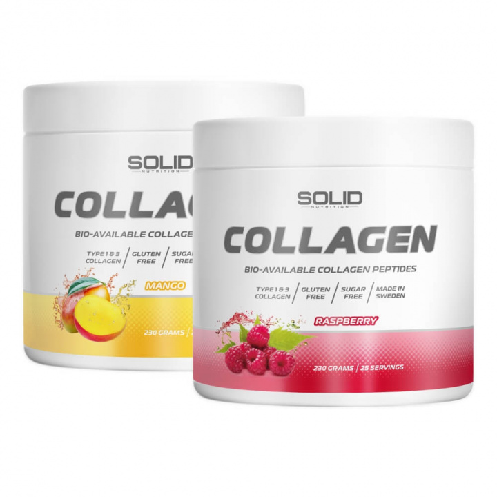 2 x SOLID Nutrition Collagen, 230 g i gruppen Kosttilskud & Fødevarer / Ledesundhed / Kollagen hos Tillskottsbolaget (SOLID7600)