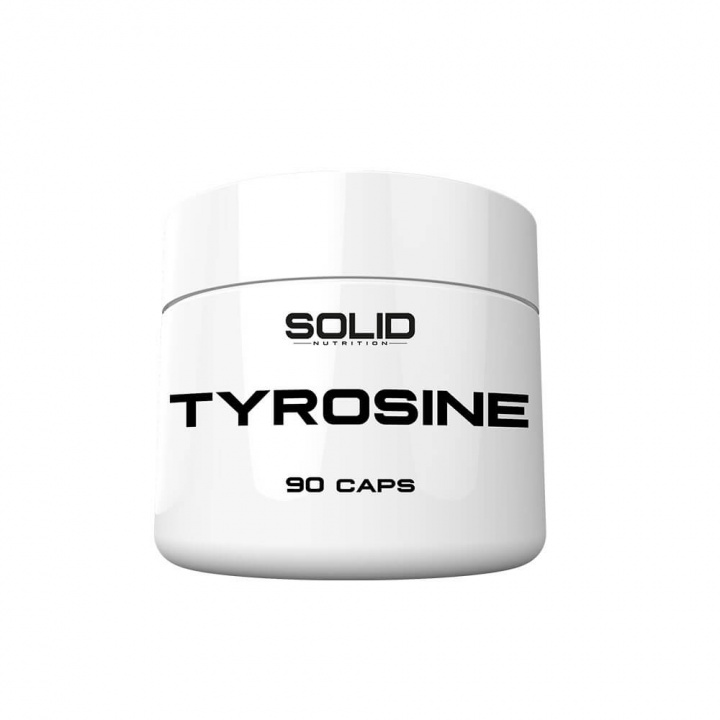 SOLID Nutrition Tyrosine, 90 caps i gruppen Kosttilskud & Fødevarer / Aminosyrer / Tyrosin hos Tillskottsbolaget (SOLID76123)