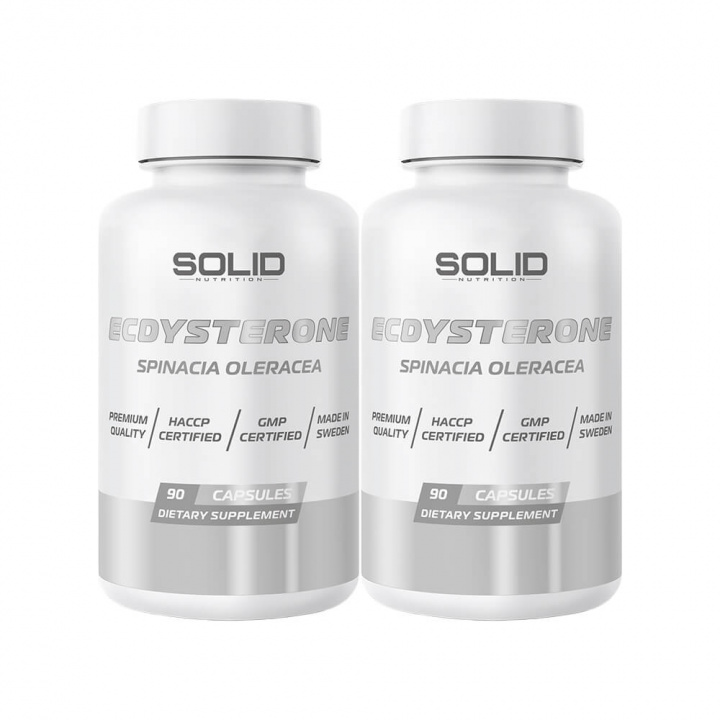 2 x SOLID Nutrition Ecdysterone, 90 caps i gruppen Kosttilskud & Fødevarer / Muskelforøgelse / Ecdysterone hos Tillskottsbolaget (SOLID76835)