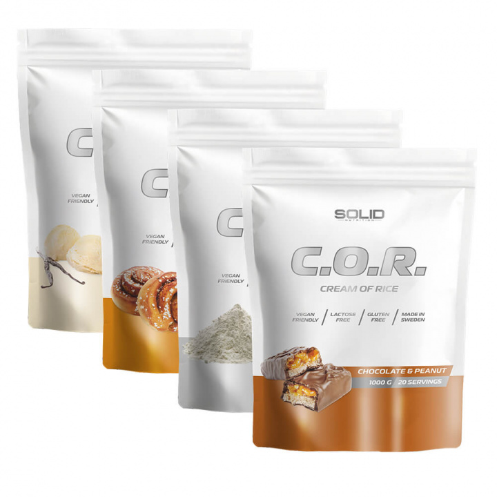 4 x SOLID Nutrition Cream Of Rice, 1 kg i gruppen Kosttilskud & Fødevarer / Fødevarer / Cream of Rice hos Tillskottsbolaget (SOLID7853)