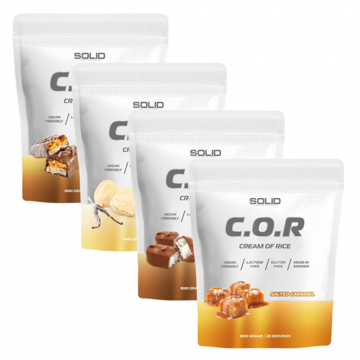 4 x SOLID Nutrition Cream Of Rice, 1 kg i gruppen Kosttilskud & Fødevarer / Fødevarer / Cream of Rice hos Tillskottsbolaget (SOLID7853)