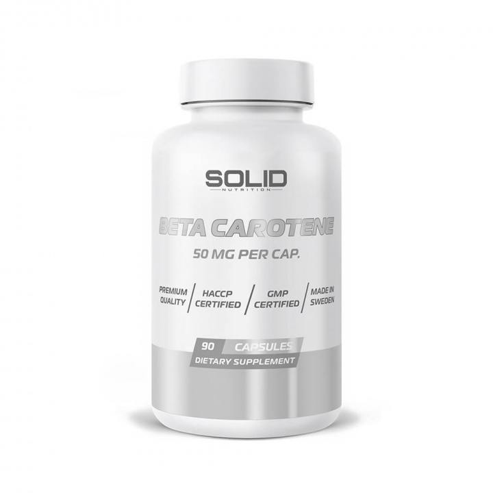 SOLID Nutrition Beta Carotene, 90 caps i gruppen Kosttilskud & Fødevarer / Sundhedskost / Antioxidanter hos Tillskottsbolaget (SOLID7854)