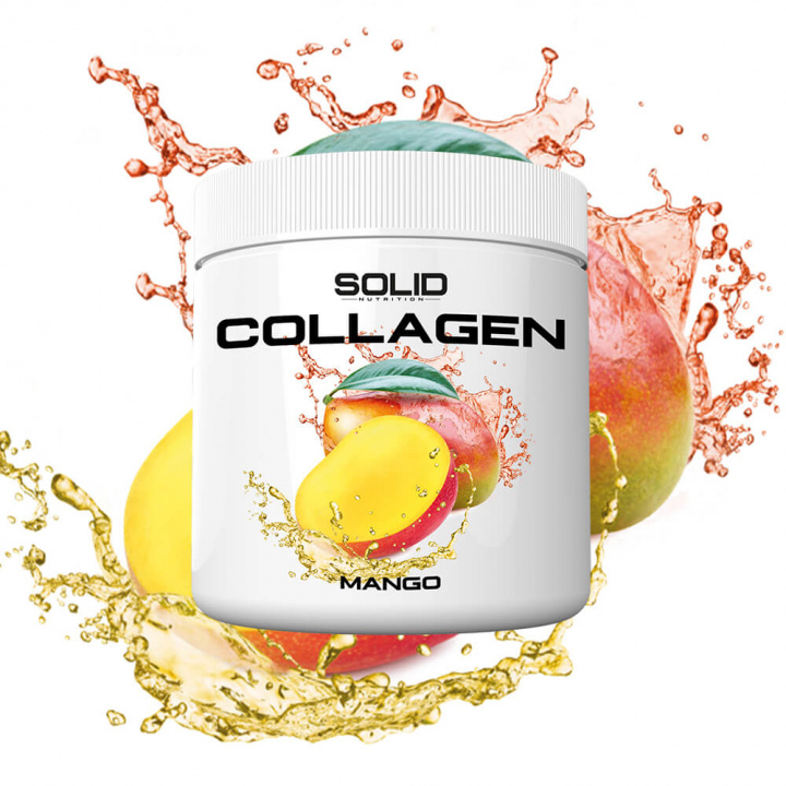 SOLID Nutrition Collagen, 230 g (Mango) i gruppen Kosttilskud & Fødevarer / Ledesundhed / Kollagen hos Tillskottsbolaget (SOLID8593-2)