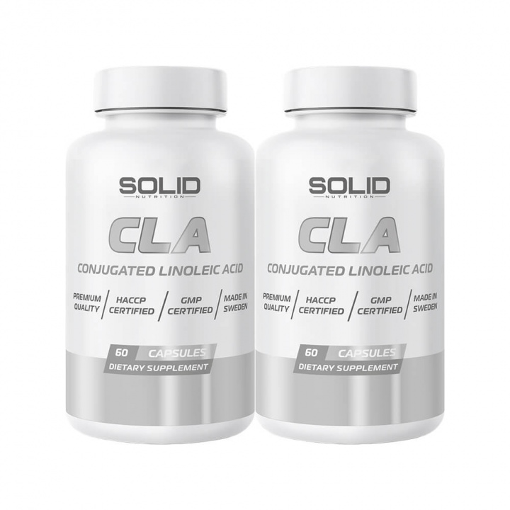 2 x SOLID Nutrition CLA, 60 caps i gruppen Kosttilskud & Fødevarer / Omega-3 & Fedtsyrer / CLA hos Tillskottsbolaget (SOLID8694)