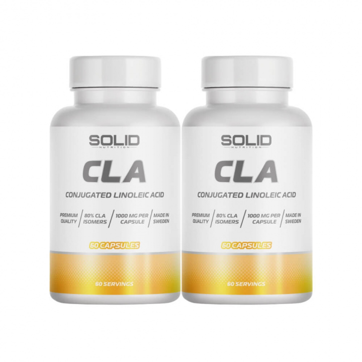 2 x SOLID Nutrition CLA, 60 caps i gruppen Kosttilskud & Fødevarer / Omega-3 & Fedtsyrer / CLA hos Tillskottsbolaget (SOLID8694)
