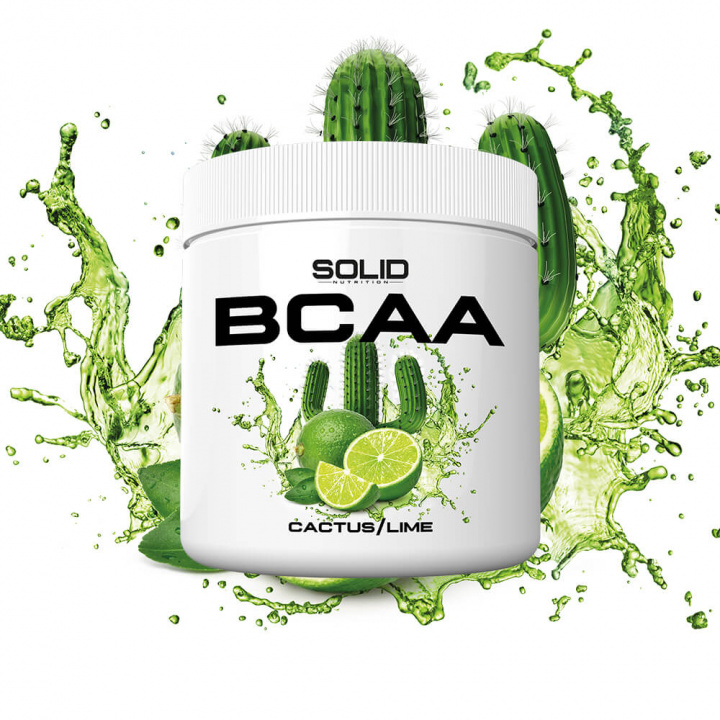 SOLID Nutrition BCAA, 300 g (Cactus/Lime) i gruppen Kosttilskud & Fødevarer / Aminosyrer / BCAA hos Tillskottsbolaget (SOLIDBCAA-4)