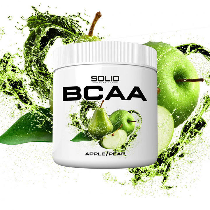 SOLID Nutrition BCAA, 300 g (Apple/Pear) i gruppen Kosttilskud & Fødevarer / Aminosyrer / BCAA hos Tillskottsbolaget (SOLIDBCAA-6)