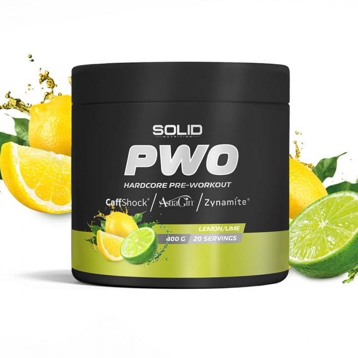 SOLID Nutrition BLACK LINE PWO, 400 g (Lemon/Lime) i gruppen Kosttilskud & Fødevarer / Præstationsforbedringer / Pre-Workout / PWO hos Tillskottsbolaget (SOLIDBLACKPWO-1)