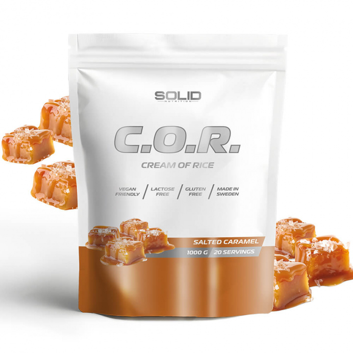 SOLID Nutrition Cream Of Rice, 1 kg (Salted Caramel) i gruppen Kosttilskud & Fødevarer / Fødevarer / Cream of Rice hos Tillskottsbolaget (SOLIDCREAM5748-8)