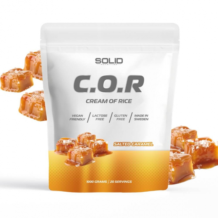 SOLID Nutrition Cream Of Rice, 1 kg (Salted Caramel) i gruppen Kosttilskud & Fødevarer / Fødevarer / Cream of Rice hos Tillskottsbolaget (SOLIDCREAM5748-8)