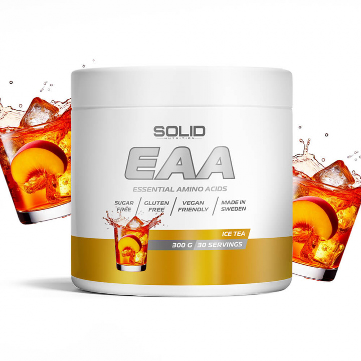 SOLID Nutrition EAA, 300 g (Ice Tea) i gruppen Kosttilskud & Fødevarer / Aminosyrer / EAA hos Tillskottsbolaget (SOLIDEAA-1)