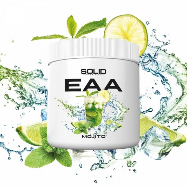 SOLID Nutrition EAA, 350 g (Mojito) i gruppen Kosttilskud & Fødevarer / Aminosyrer / EAA hos Tillskottsbolaget (SOLIDEAA-5)