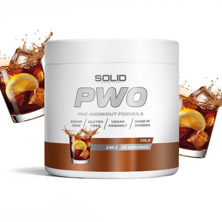 SOLID Nutrition PWO, 230 g (Cola) i gruppen Kosttilskud & Fødevarer / Præstationsforbedringer / Pre-Workout / PWO hos Tillskottsbolaget (SOLIDPWO-1)