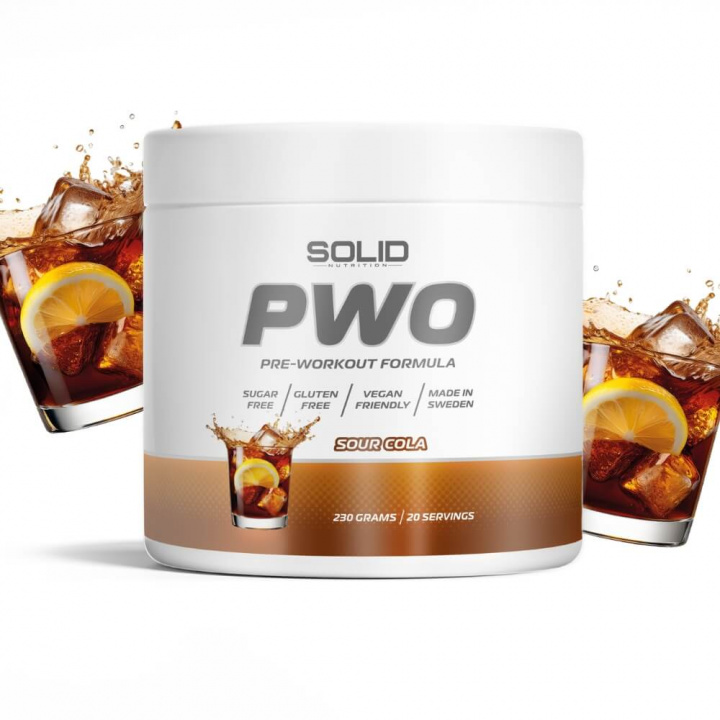 SOLID Nutrition PWO, 230 g (Cola) i gruppen Kosttilskud & Fødevarer / Præstationsforbedringer / Pre-Workout / PWO hos Tillskottsbolaget (SOLIDPWO-1)