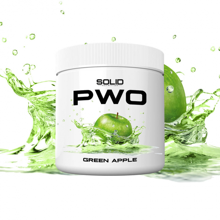 SOLID Nutrition PWO, 230 g (Green Apple) i gruppen Kosttilskud & Fødevarer / Præstationsforbedringer / Pre-Workout / PWO hos Tillskottsbolaget (SOLIDPWO-4)