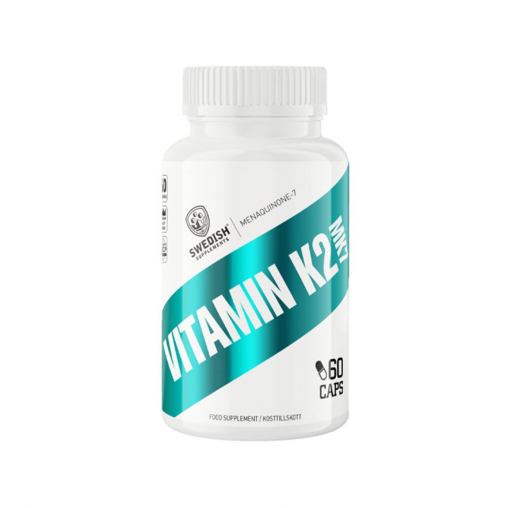 Swedish Supplements Vitamin K2 MK7, 60 caps i gruppen Kosttilskud & Fødevarer / Vitaminer / Vitamin K2 + D3 hos Tillskottsbolaget (SS2764)