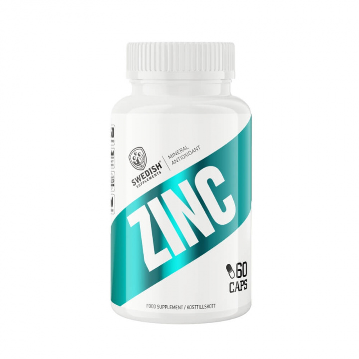 Swedish Supplements Zinc, 60 caps i gruppen Kosttilskud & Fødevarer / Mineraler / Zink hos Tillskottsbolaget (SS31648)