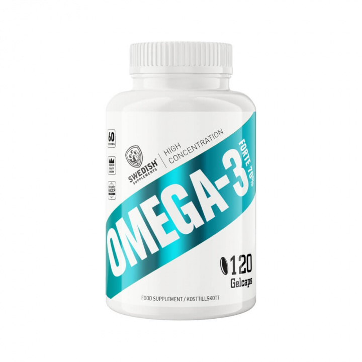 Swedish Supplements Omega-3 Forte 70%, 120 caps i gruppen Kosttilskud & Fødevarer / Omega-3 & Fedtsyrer / Omega-3 hos Tillskottsbolaget (SS32649)