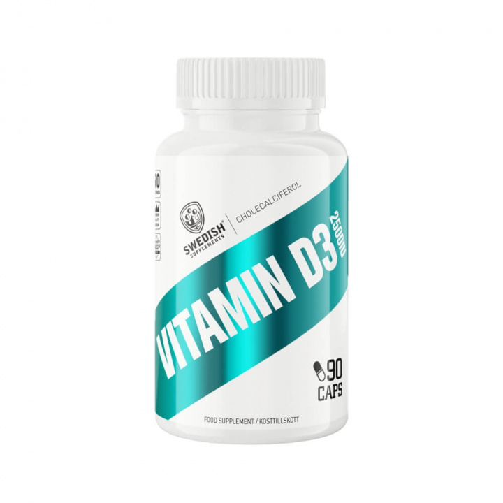 Swedish Supplements Vitamin D3 2500IU, 90 caps i gruppen Kosttilskud & Fødevarer / Vitaminer / D-vitamin hos Tillskottsbolaget (SS59482)
