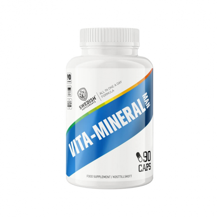 Swedish Supplements Vita-Mineral Man, 90 caps i gruppen Kosttilskud & Fødevarer / Vitaminer / Multivitamin hos Tillskottsbolaget (SS649766)