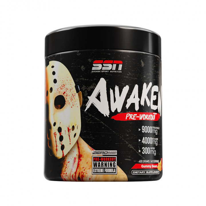 SSN Awaken PWO, 400 g (Gummy Bears) i gruppen Kosttilskud & Fødevarer / Præstationsforbedringer / Pre-Workout / PWO hos Tillskottsbolaget (SSN001-3)