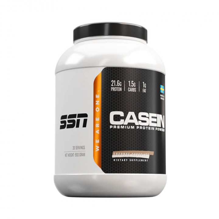 SSN Casein Protein, 900 g (Coconut Chocolate) i gruppen Kosttilskud & Fødevarer / Proteinpulver / Kaseinprotein hos Tillskottsbolaget (SSN7584-2)