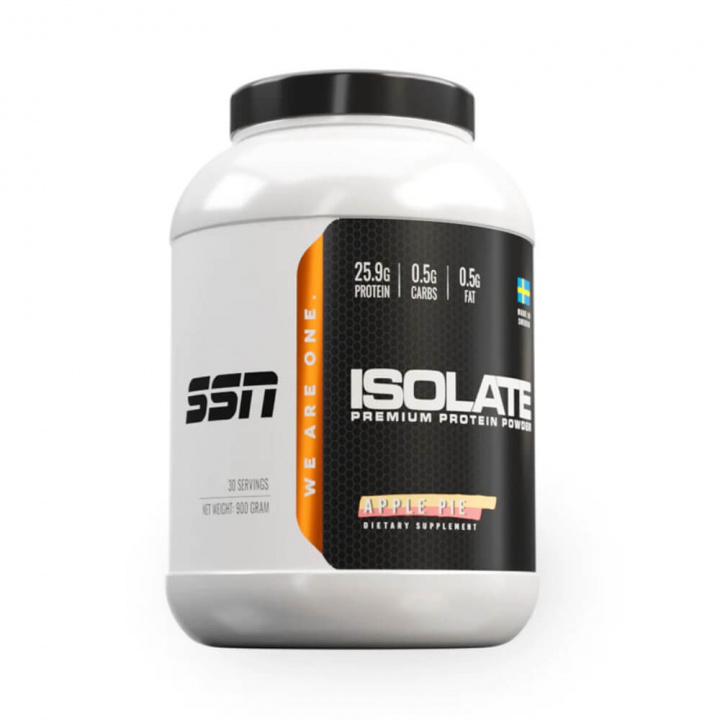 SSN Isolate Protein, 900 g (Apple Pie) i gruppen Kosttilskud & Fødevarer / Proteinpulver / Isolatprotein hos Tillskottsbolaget (SSN8522-4)