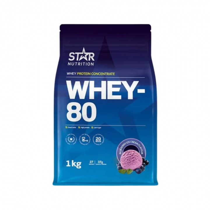 Star Nutrition Whey-80, 1 kg i gruppen Kosttilskud & Fødevarer / Proteinpulver / Valleprotein / Whey protein hos Tillskottsbolaget (STAR001)