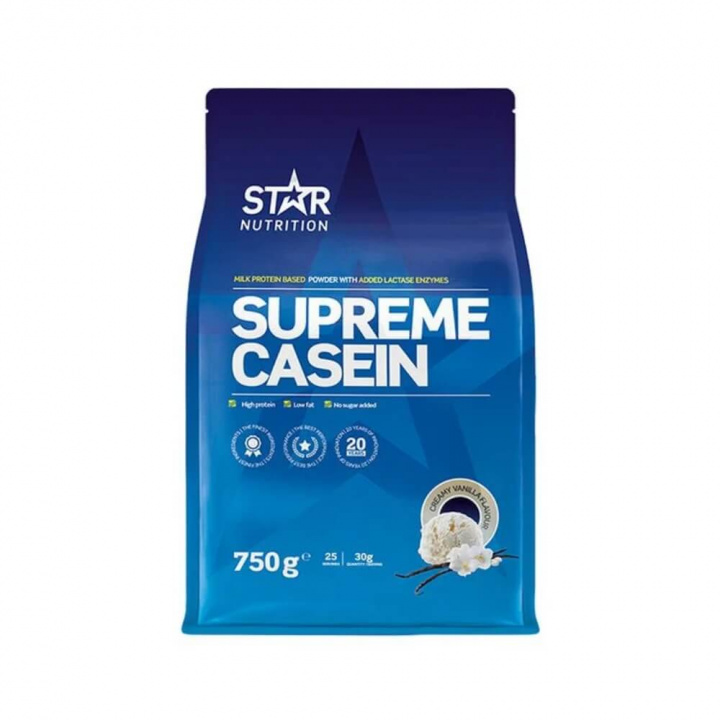 Star Nutrition Supreme Casein, 750 g (Creamy Vanilla) i gruppen Kosttilskud & Fødevarer / Proteinpulver / Kaseinprotein hos Tillskottsbolaget (STAR004-1)