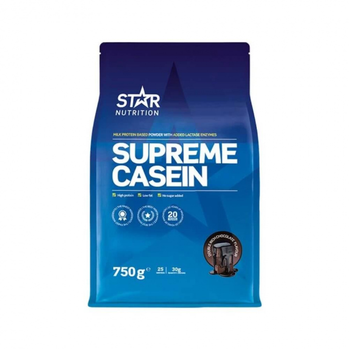 Star Nutrition Supreme Casein, 750 g (Double Rich Chocolate) i gruppen Kosttilskud & Fødevarer / Proteinpulver / Kaseinprotein hos Tillskottsbolaget (STAR004-4)